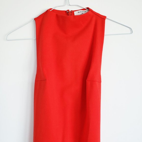Babaton Sexy Bright Red Bodycon Midi Dress BNWT - Picture 12 of 15
